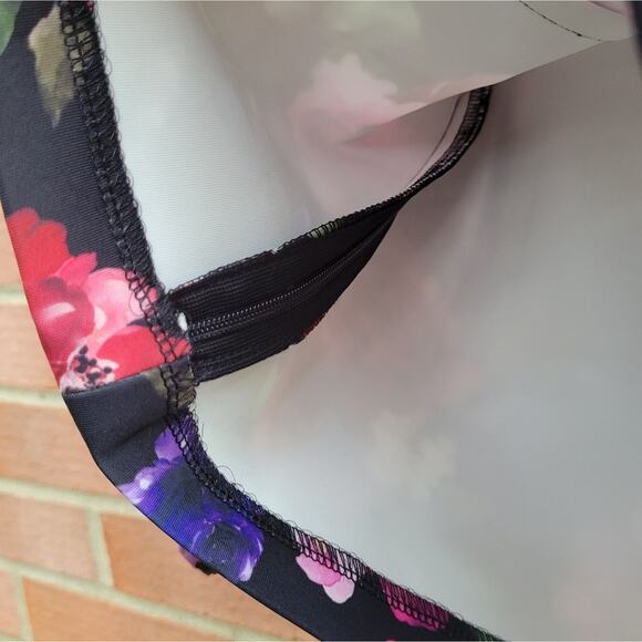 Boston Proper Floral Scuba And Organza Sleeve Top Small - Picture 11 of 11